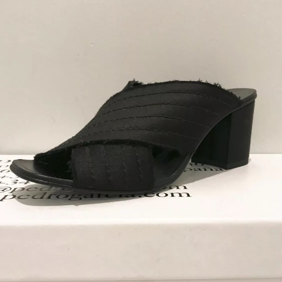 Pedro Garcia XAIL Black Satin Mule Shoe - Picture 5 of 11